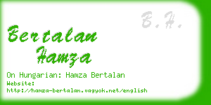 bertalan hamza business card